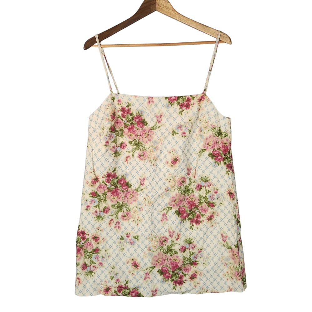 Sezane x Andion Josiana Dress Size 42 10 Ivory Floral Agosto Linen Mini NWT
